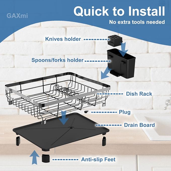 GAXmi Dish Drying Rack Over The Sink Drainer - Image 3