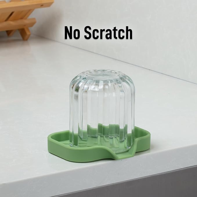 Zulay Kitchen Small Silicone Sponge Holder – Space-Saving Sink Organizer Tray - Image 7