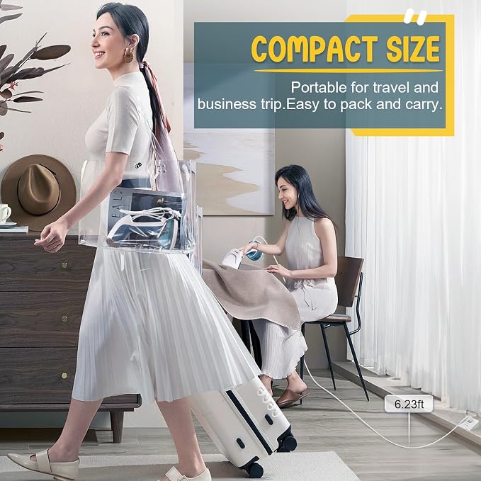 Handheld Steamer for Clothes 1200W, Clothes Steamer - Image 3