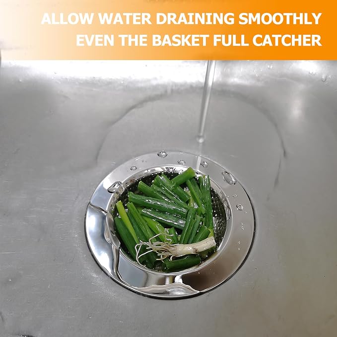 2PCS Kitchen Sink Drain Strainer/Catcher/Basket/Cover/Filter/Trap/Screen - Image 7