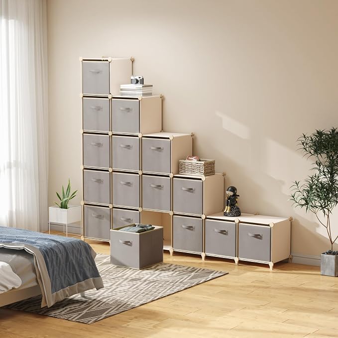 Lifewit 16 Packs Storage Cubes, 11 Inch Cube Storage Bins, Foldable Decorative - Image 8