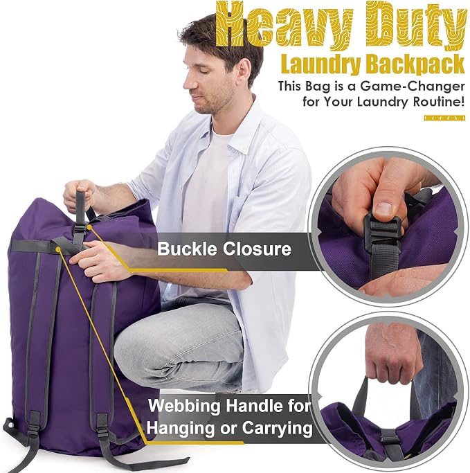 College Laundry Bag Extra Large Heavy Duty, Dorm Laundry Bag - Image 5