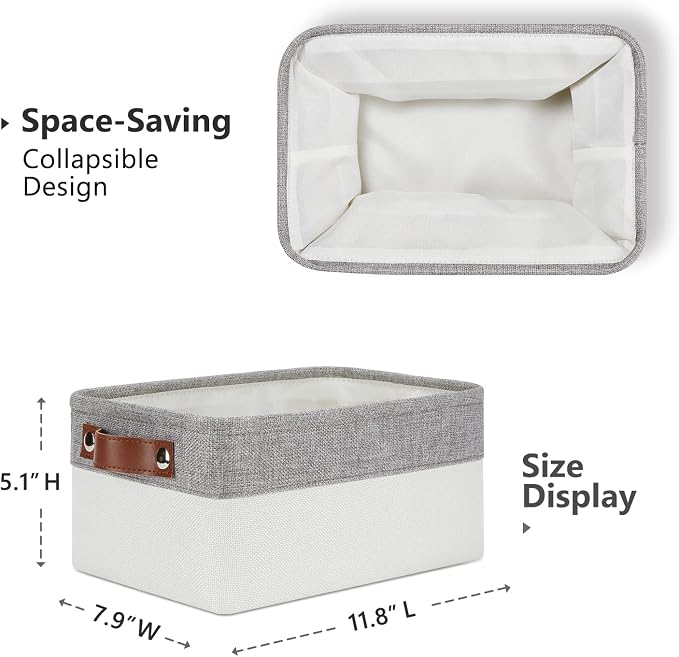 DULLEMELO Storage Baskets Bins for Organizing, Small Fabric Baskets for Shelves - Image 2