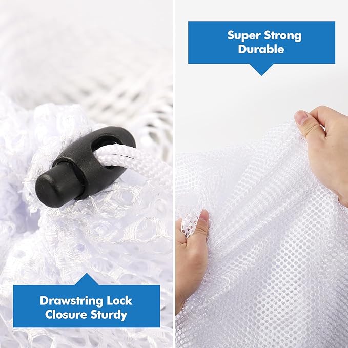 3Pcs Mesh Laundry Bags Washing Machine Mesh Wash Bags Jumbo - Image 4