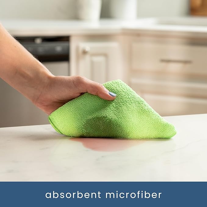 S&T INC. 25 Pack Microfiber Cleaning Cloth, Bulk Towels - Image 2
