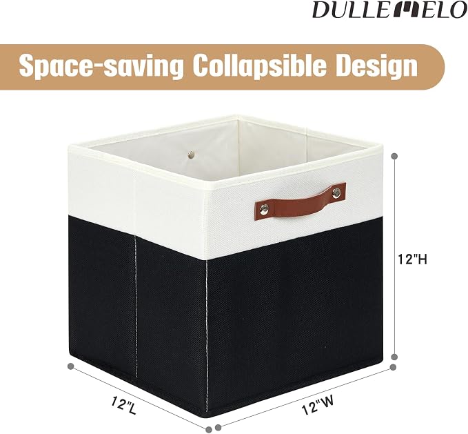 DULLEMELO Fabric Storage Bins for Shelves, Cube Storage Organizer Bins - Image 2