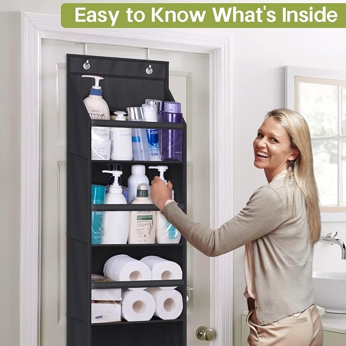 AOODA 2 Pack Over the Door Organizer, Large Capacity Closet Door Hanging - Image 5