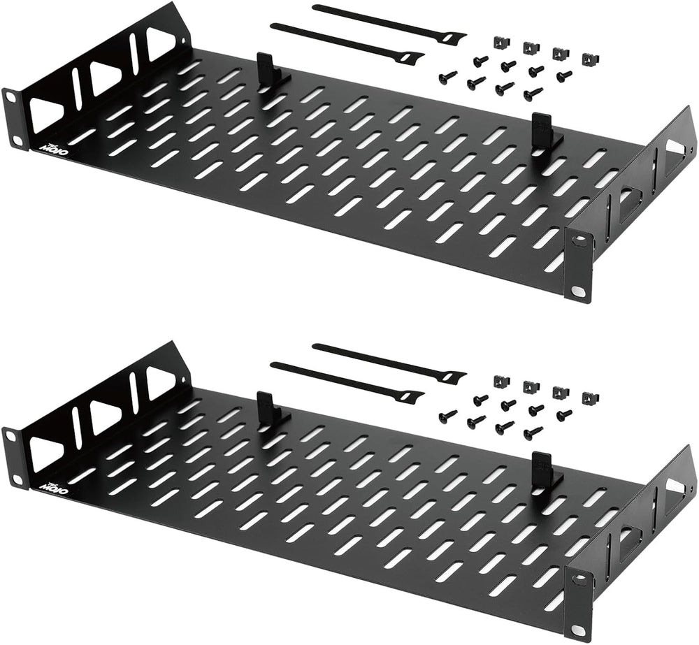 Tecmojo 1U Rack Shelf,19 inch Rack Shelf 8 inch Depth,Rack Mount Shelf with A...