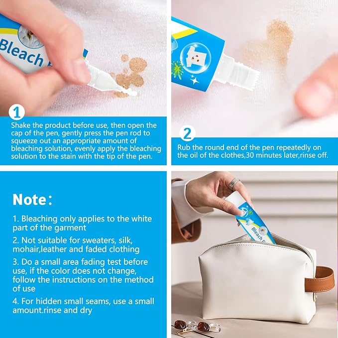 Bleach Pen，Bleach gel for Clothing, Portable bleach pen，More effective stain - Image 6