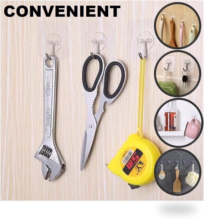 40pcs Heavy Duty Adhesive Hooks - Image 4
