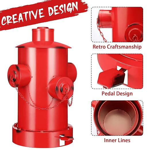 Hoolerry Fire Hydrant Trash Can Retro Creative Garbage Can - Image 4