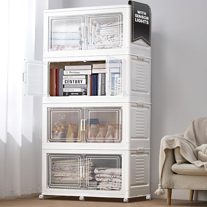 752QT/188Gal 4 Stackable Storage Bins by FinchesCLUB