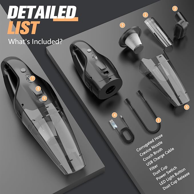 Handheld Vacuum Cordless Rechargeable - Image 7