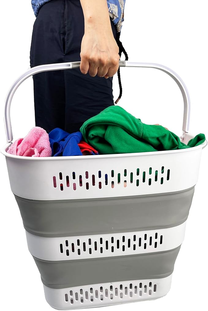 SAMMART 40L Collapsible Plastic Laundry Basket - Image 6