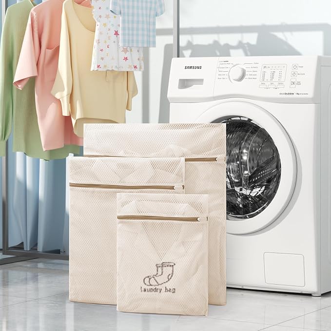 Mesh Laundry Wash Bags Set, 7 Piece Set of Laundry Bags - Image 7