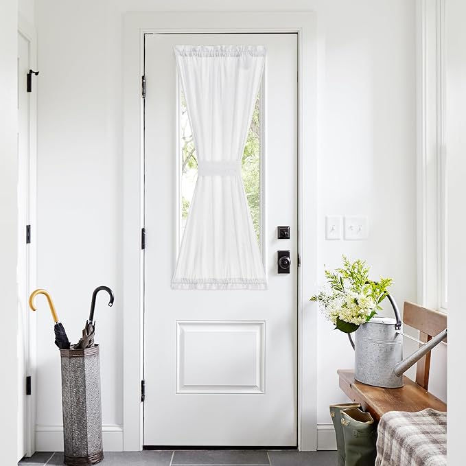 NICETOWN Sheer Door Curtain for Windows, Light Filgtering French Door Curtain by NICETOWN
