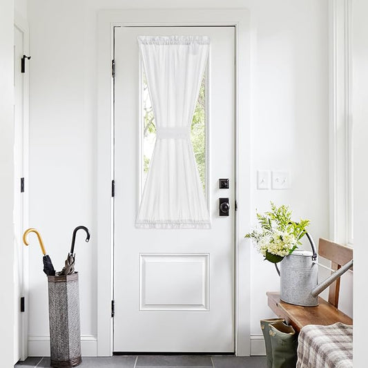 NICETOWN Sheer Door Curtain for Windows, Light Filgtering French Door Curtain by NICETOWN