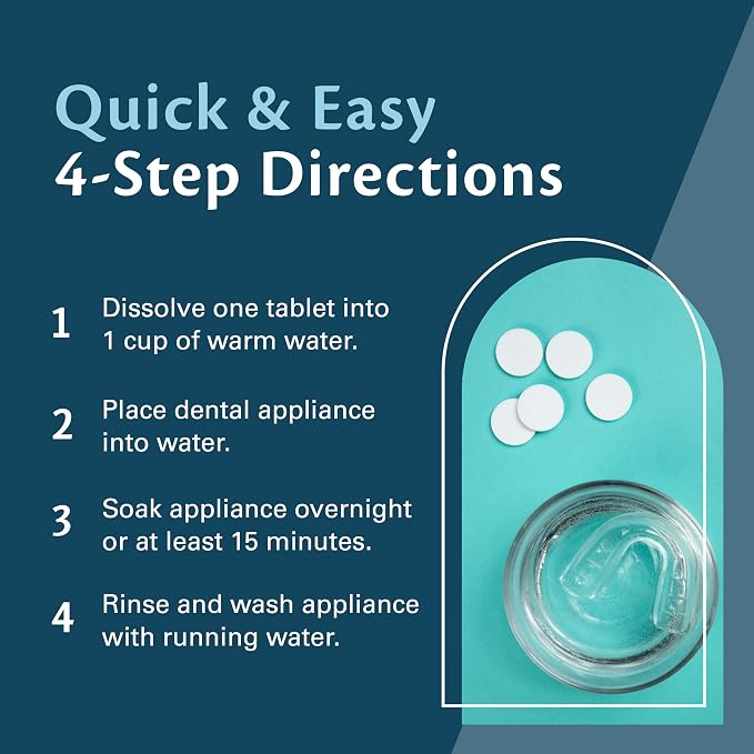 Retainer Cleanser Tablets Cleaner, Removes Odors Discoloration Stains and - Image 6