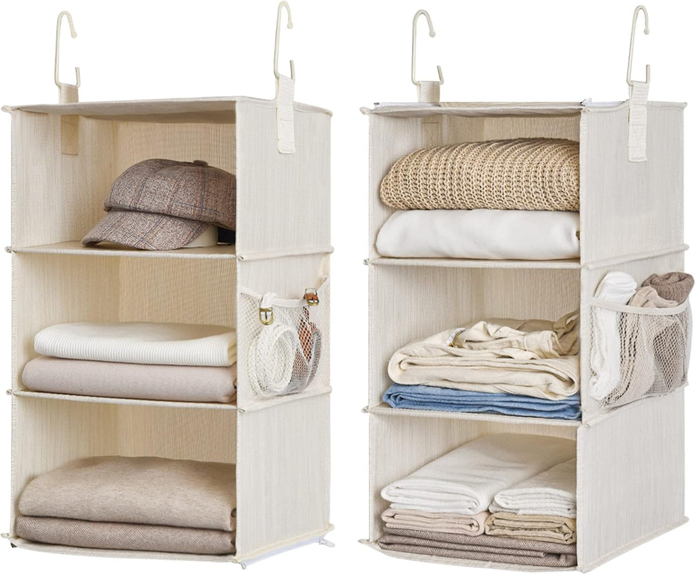 StorageWorks 6-Shelf Closet Organizers, Two 3-Shelf Separable Hanging Shelves