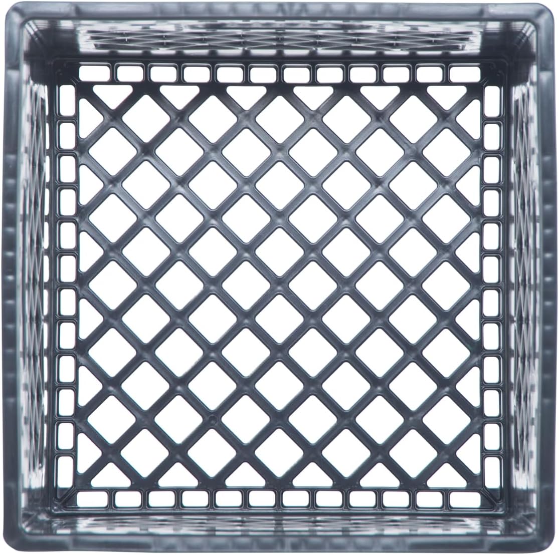 Hudson Exchange 13 x 13 x 11" (16 Quart, 4 Pack) Mesh Commercial Grade Milk Crate Handled Storage Container Tote, Black