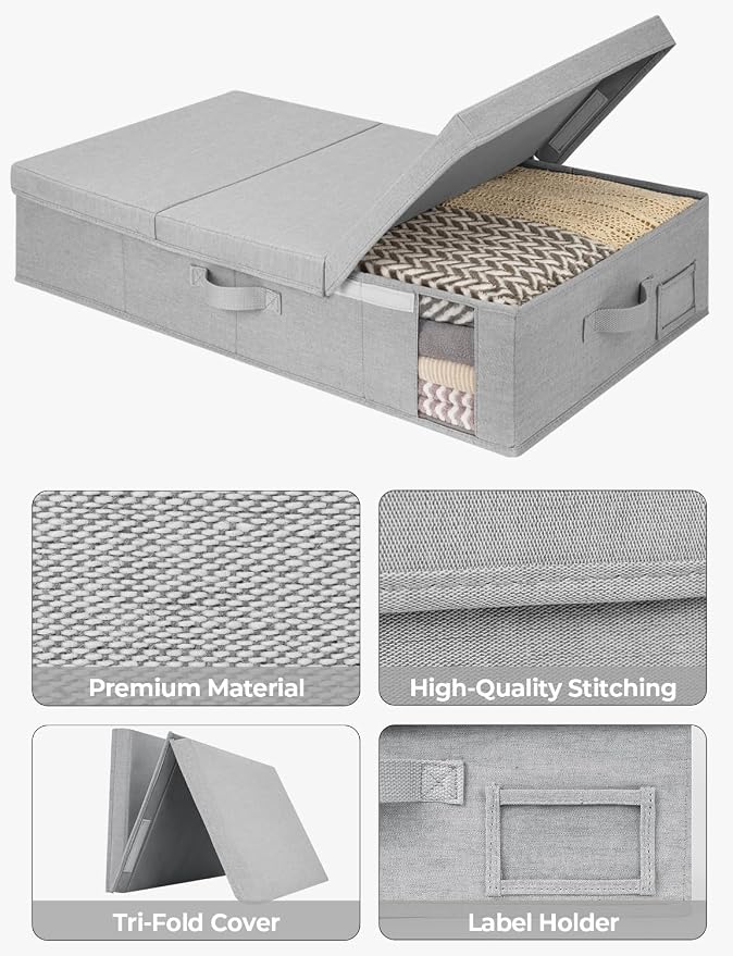 StorageWorks 2-Pack Large Under Bed Storage Bins - Image 4