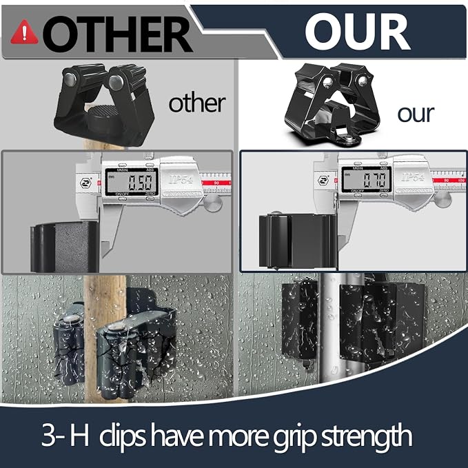 3-H Stainless Steel Broom Holder Wall Mount 30-Pack- Heavy Duty Mop Organizer - Image 2