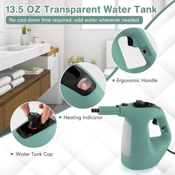 COSTWAY Handheld MultiPurpose Steam Cleaner - Image 4