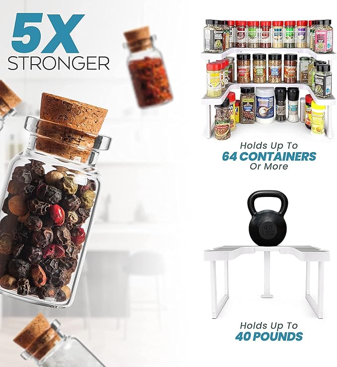 Spicy Shelf Premium – Expandable 2-Tier Spice Rack Organizer - Image 7