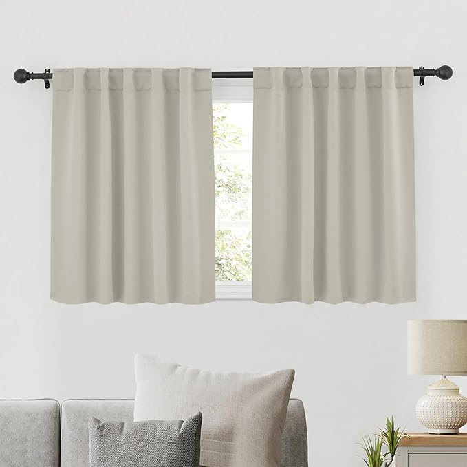 RYB HOME Blackout Curtains for Kitchen, Privacy Thermal Insulating Small Winow by RYBHOME