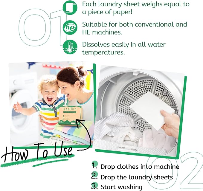 CLEARALIF Laundry Detergent Sheets, Apartments, Laundry Detergent Strips Eco - Image 6