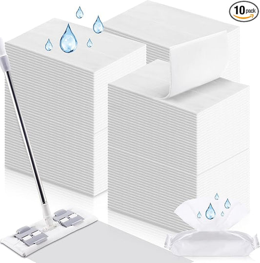 200 Counts Sweeper Wet Mopping Cloths 17.7 x 11.8'' X Large Wet Mop Pads by FillTouch