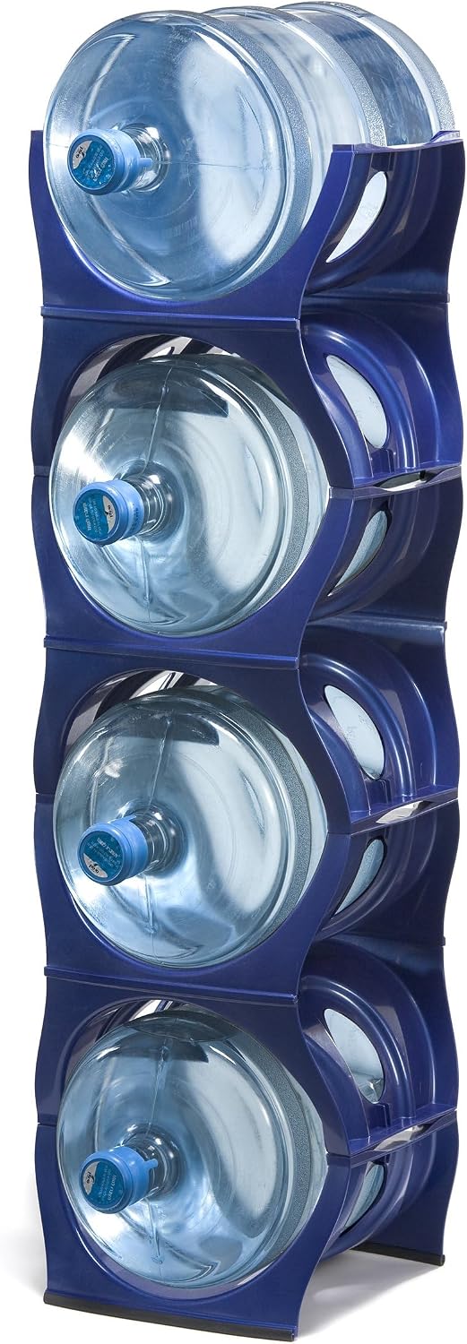 Bariboo Stackable Water Bottle Storage Rack Best Water Jugs 5 Gallon Organize...
