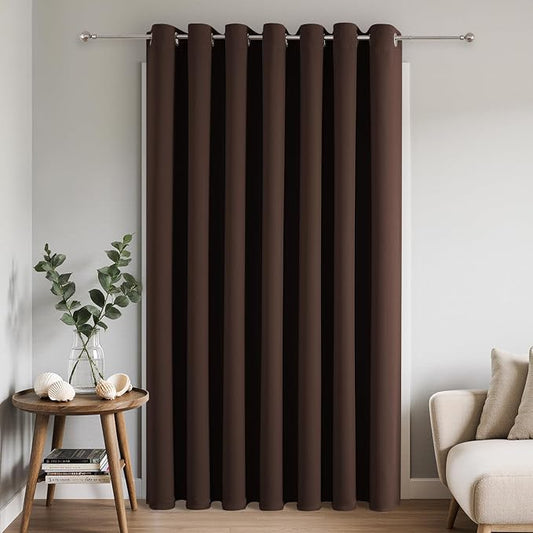 Joydeco Blackout Patio Sliding Door Curtains 84 Inches Long, Grommet Privacy by JOYDECO