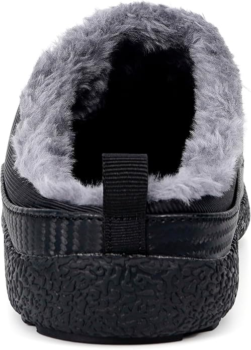 Womens Mens House Slippers Slip on Snow Winter Warm Fully Fur Lined Slippers - Image 3