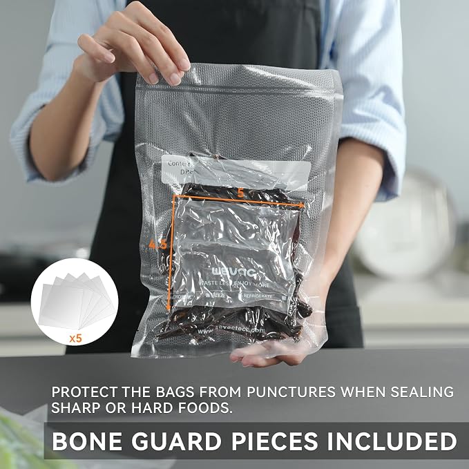 Wevac Vacuum Sealer Bags, 150 Gallon 11" x 16", and Quart 8" x 12" and Pint 6" - Image 6