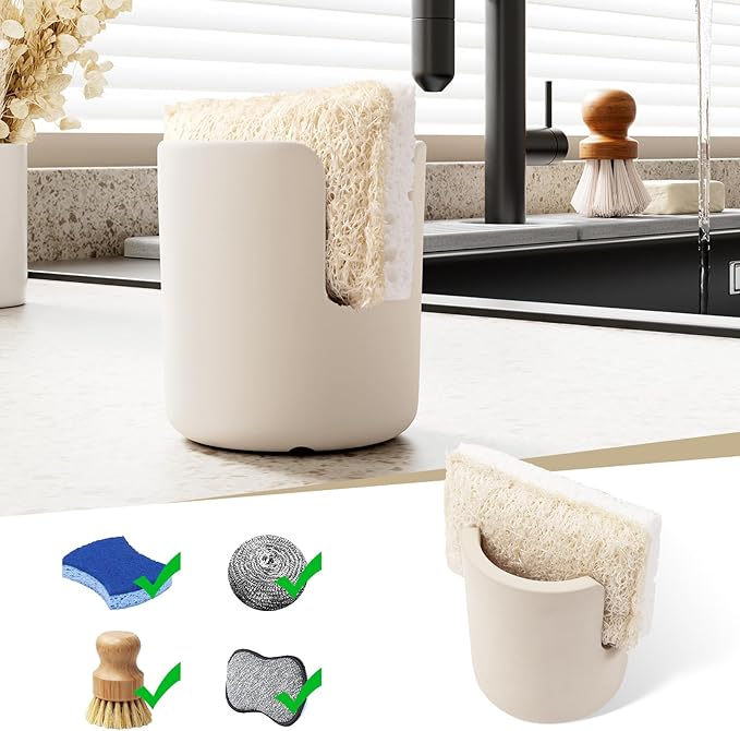 Diatomite Sponge Holder, Dish Sponge Stand by SlowSLog