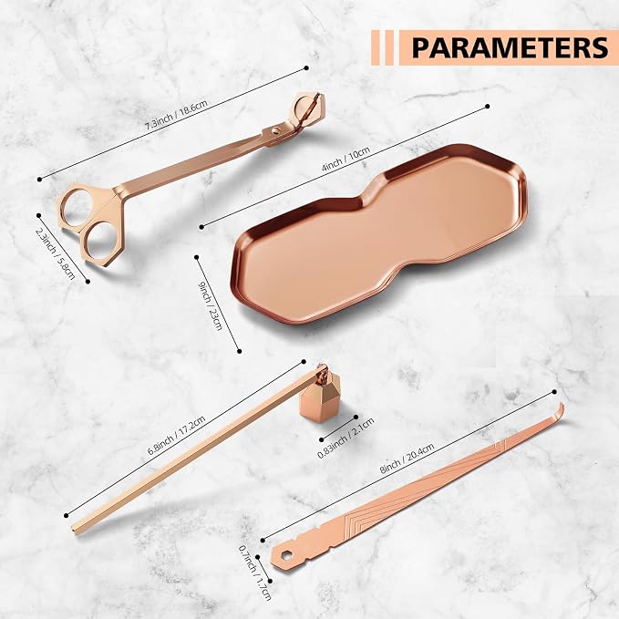 PATOISE 4 in 1 Candle Accessory Set, Wick Trimmer, Candle Snuffer, Wick Scoop - Image 6