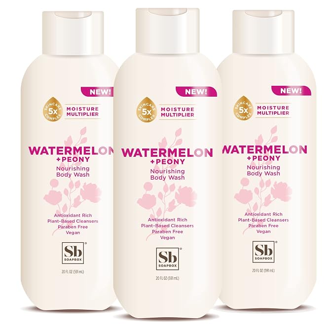 Soapbox Body Wash, Watermelon + Peony Body Wash by Soapbox
