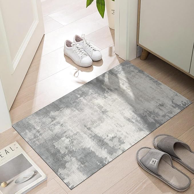 Ultra Thin Door Mat Indoor Entrance, 1/10 in Thin Door Mats by LYGLIGH