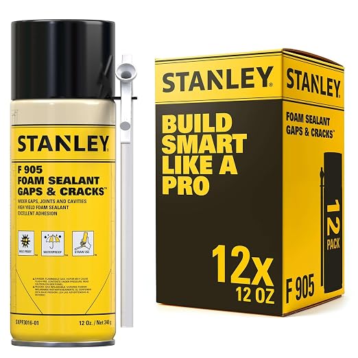 Stanley F905 Gaps & Cracks Sealant – Polyurethane Spray Foam Insulation by STANLEY