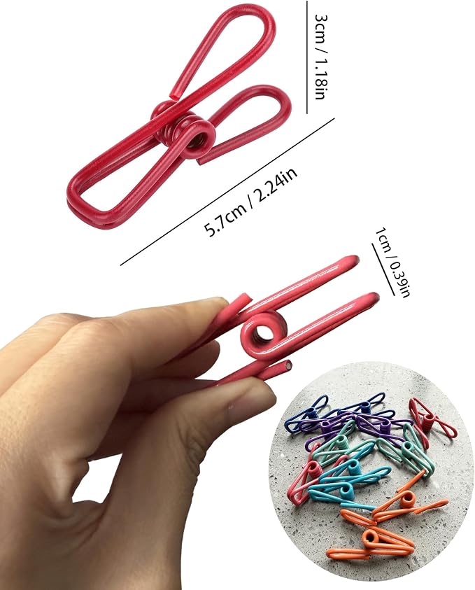Multipurpose 2 in Chip Bag Clips 12 Pack Metal Clips - Image 2