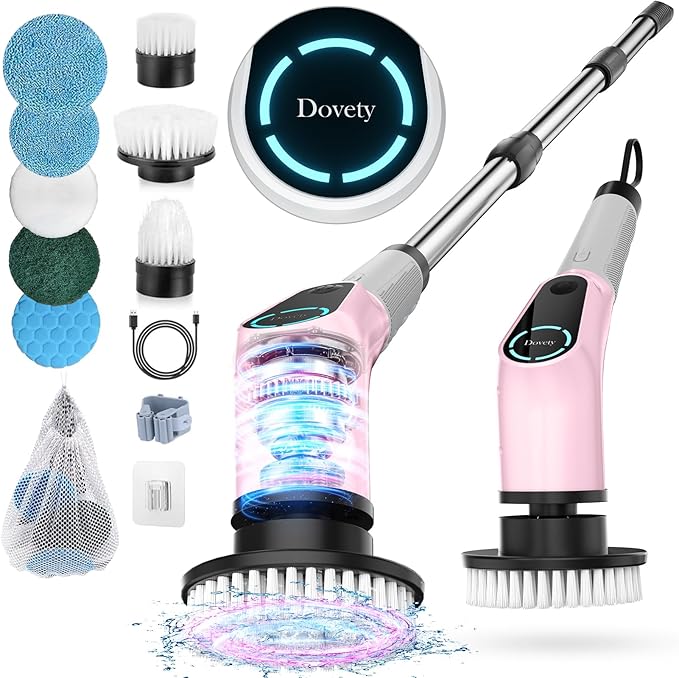 Electric Spin Scrubber, Cordless Cleaning Brush, Shower Scrubber by Dovety