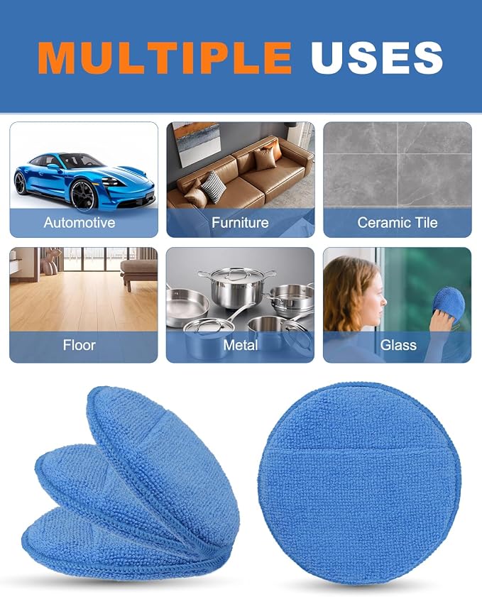 Wax Applicator Pads, 10 Pack Applicator Pad - Image 6
