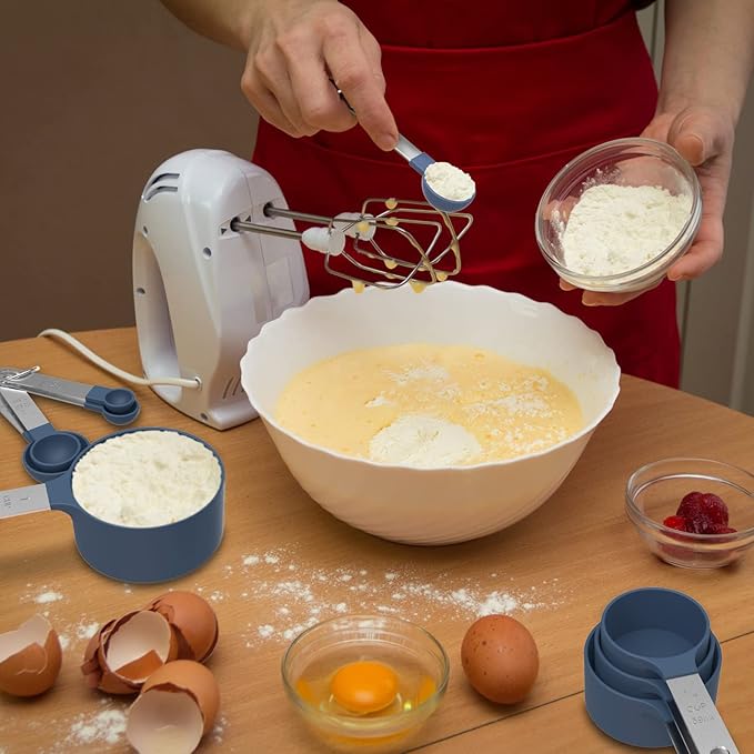 TILUCK Measuring Cups & Spoons Set, Stackable Cups and Spoons, Nesting Measure - Image 7