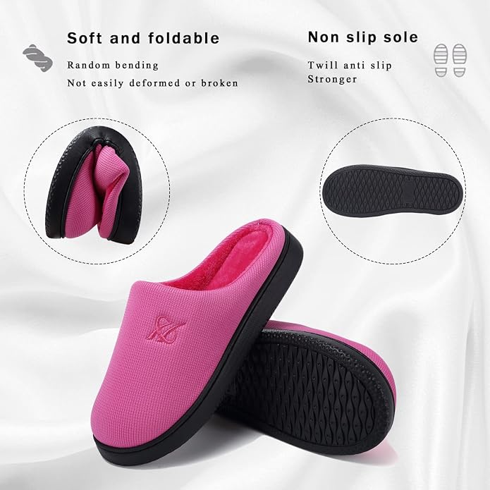 Memory Foam Slippers for Women's and Men's Casual House Shoes - Image 3