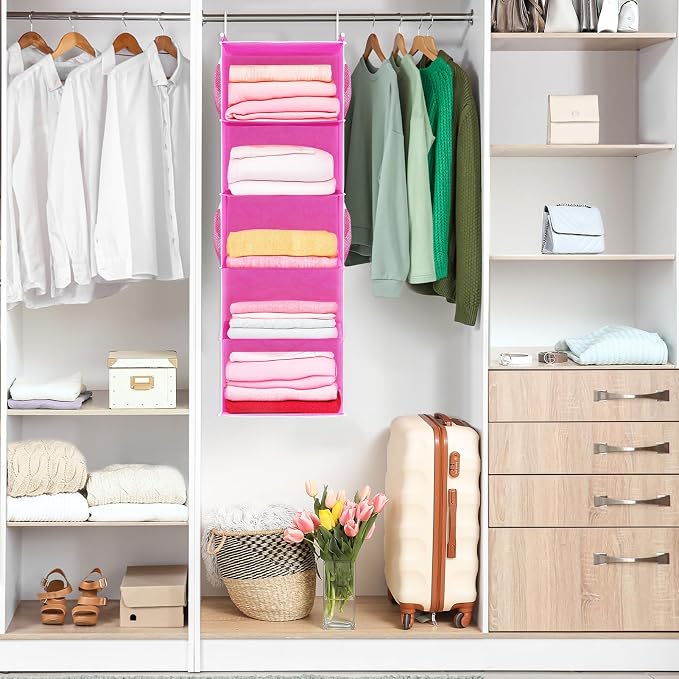 MAX Houser 5-Shelf Hanging Closet Organizer, Hanging Storage Shelves - Image 6