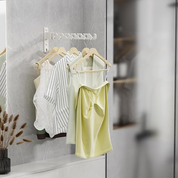 Wall Mounted Clothes Drying Rack, Wall Clothes Hanger Foldable, Laundry Hanger - Image 3