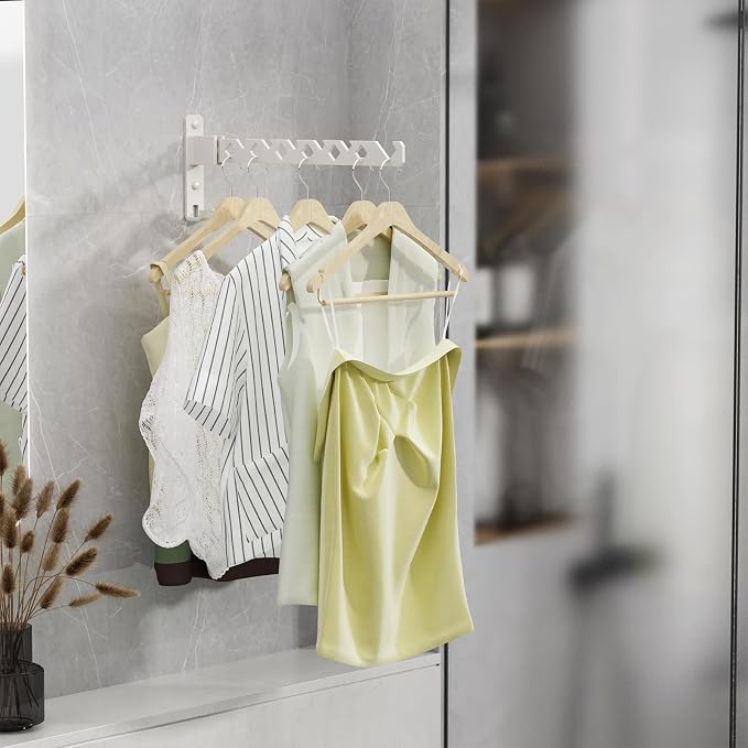 Wall Mounted Clothes Drying Rack, Wall Clothes Hanger Foldable, Laundry Hanger - Image 7