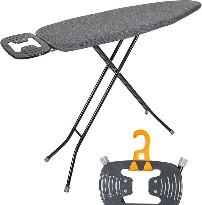 Ironing Board with Iron Rest, Iron Board with 3 Layers Extra Thick Cover by happhom