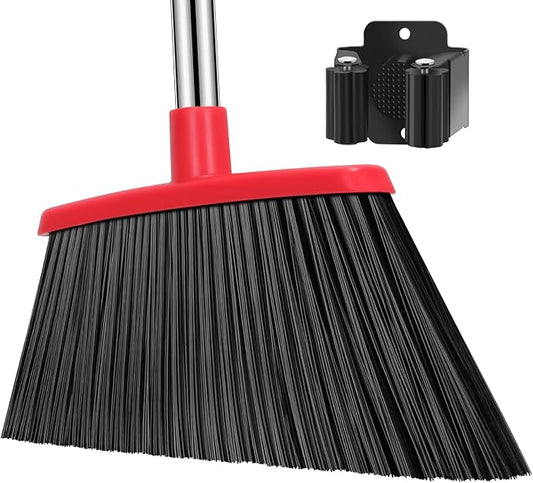 Heavy Duty Broom, 55 Inch Long Handle Outdoor Large Angle Brooms by NACENA